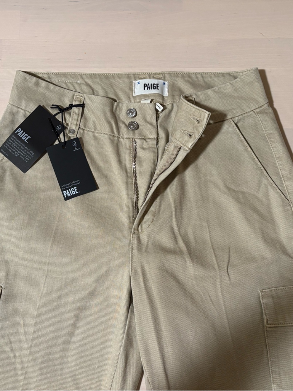 PAIGE 'Monkee's' Vintage Warm Cargo Pants in Khaki